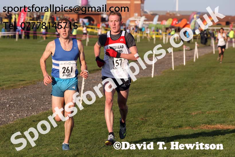 Senior mens North Eastern Cross Country, Redcar. Photo:  David T. Hewitson/Sports for All Pics
